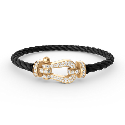 [：Polaidi Jewelry]FORCE LARGE HORSESHOE FULL DIAMOND BRACELET GOLD