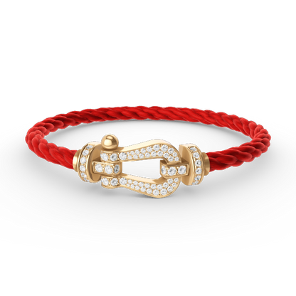 [Polaidi Jewelry]FORCE LARGE HORSESHOE FULL DIAMOND BRACELET GOLD
