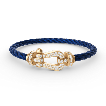[Polaidi Jewelry]FORCE LARGE HORSESHOE FULL DIAMOND BRACELET GOLD