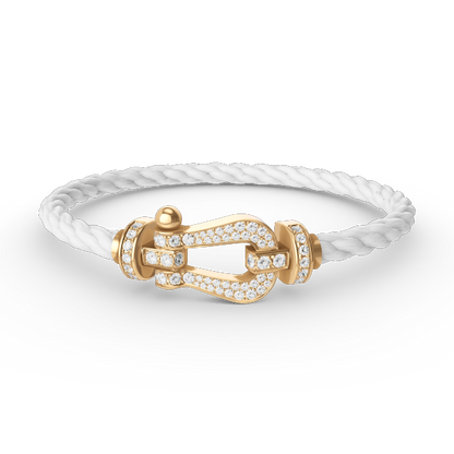 [Polaidi Jewelry]FORCE LARGE HORSESHOE FULL DIAMOND BRACELET GOLD