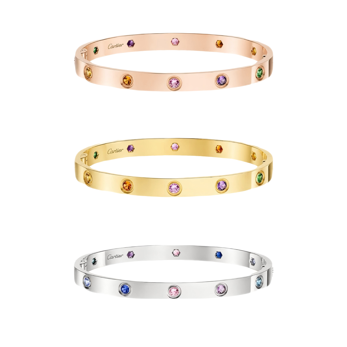 [Polaidi Jewelry]2026 RAINBOW LOVE BRACELET 6.1MM  10 DIAMONDS