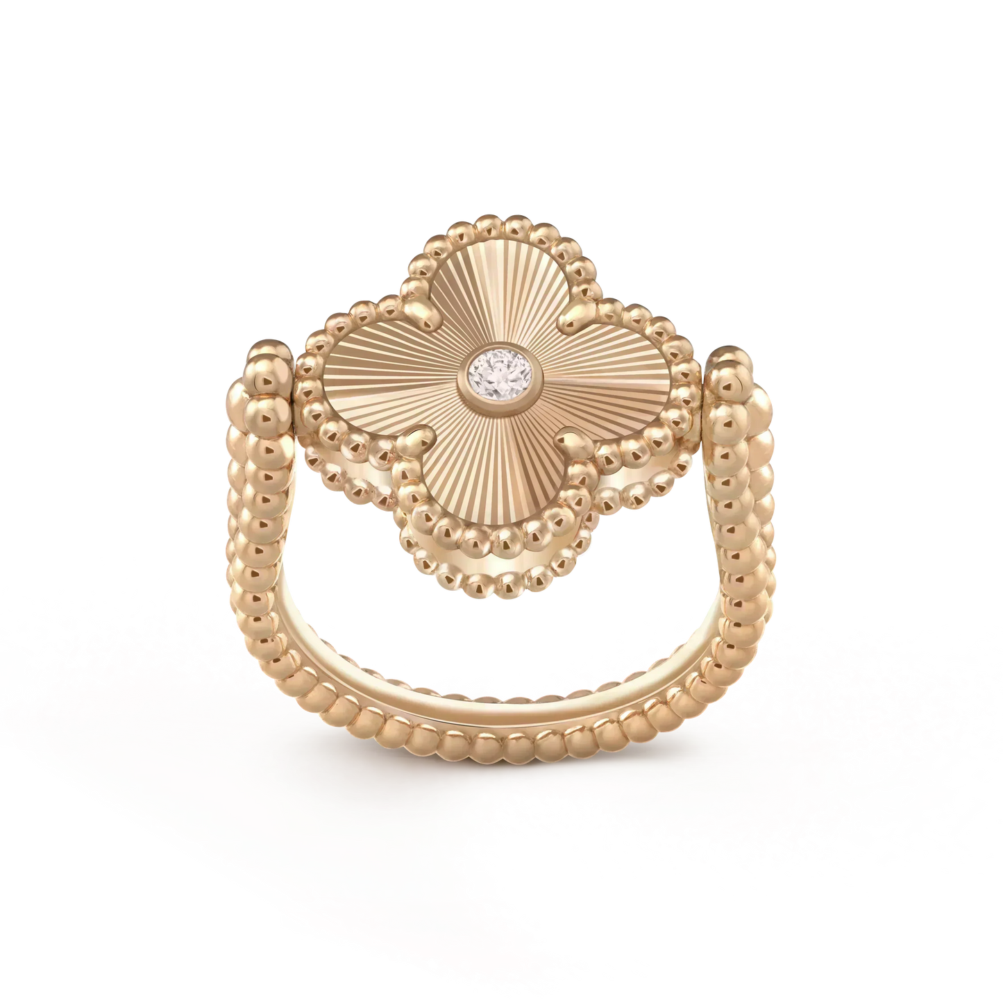 [：Polaidi Jewelry]CLOVER RIVERSIBLE ROSE GOLD RING