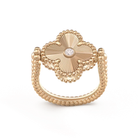 [Perlaura Jewelry ]CLOVER RIVERSIBLE ROSE GOLD RING