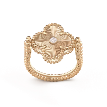 [Polaidi Jewelry]CLOVER RIVERSIBLE ROSE GOLD RING