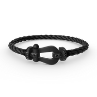 [Perlaura Jewelry ]FORCE LARGE SERIES HORSESHOE BLACK SAMURAI BRACELET