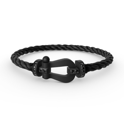 [：Polaidi Jewelry]FORCE LARGE SERIES HORSESHOE BLACK SAMURAI BRACELET
