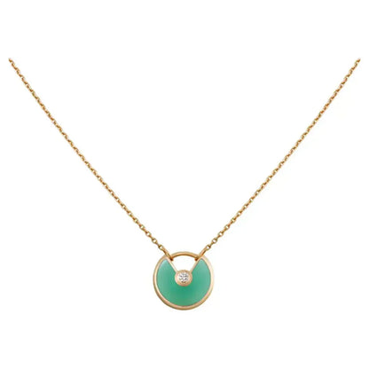[：Polaidi Jewelry]AMULETTE GOLD MALACHITE NECKLACE
