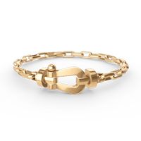 [Perlaura Jewelry ]FORCE LARGE HORSESHOE CLASP  METAL BRACELET