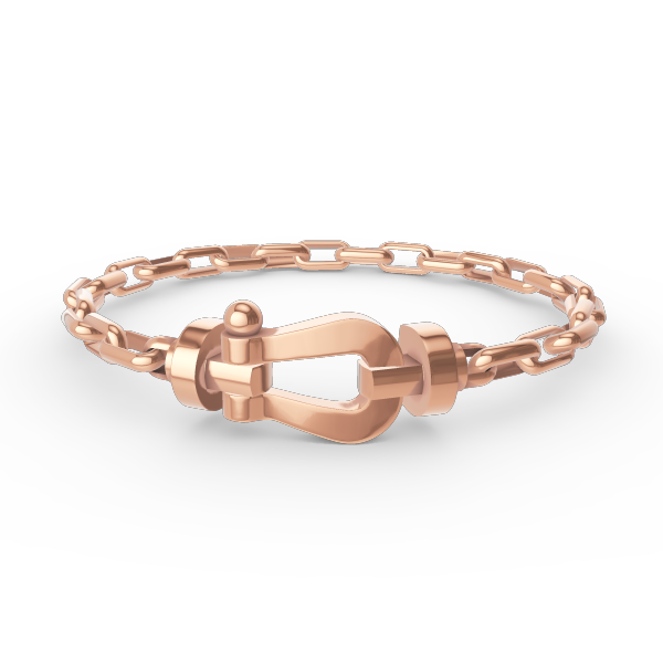 [：Polaidi Jewelry]FORCE LARGE HORSESHOE CLASP  METAL BRACELET