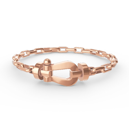 [：Polaidi Jewelry]FORCE LARGE HORSESHOE CLASP  METAL BRACELET