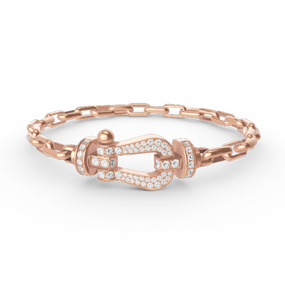 [Polaidi Jewelry]FORCE LARGE HORSESHOE CLASP  METAL BRACELET