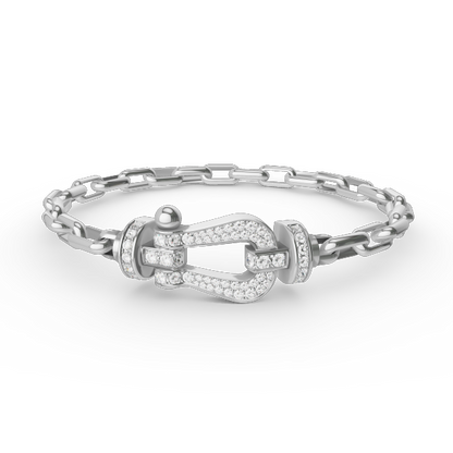 [：Polaidi Jewelry]FORCE LARGE HORSESHOE CLASP  METAL BRACELET