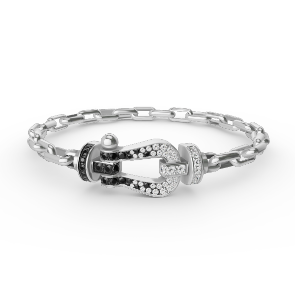 [：Polaidi Jewelry]FORCE LARGE HORSESHOE CLASP  METAL BRACELET