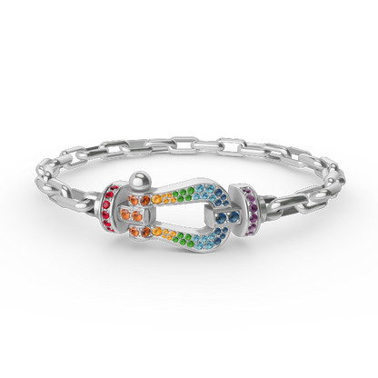 [Polaidi Jewelry]FORCE LARGE HORSESHOE CLASP  METAL BRACELET