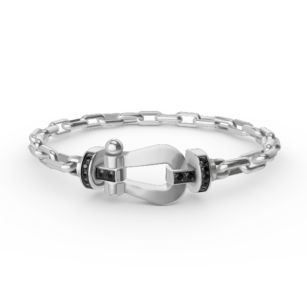 [：Polaidi Jewelry]FORCE LARGE HORSESHOE CLASP  METAL BRACELET