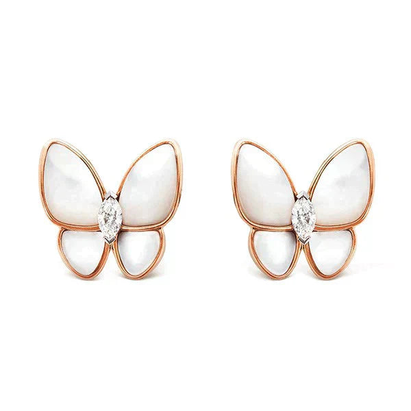 [：Polaidi Jewelry]BUTTERFLY MOP DIAMOND EARRINGS