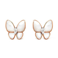 [Perlaura Jewelry ]BUTTERFLY MOP DIAMOND EARRINGS