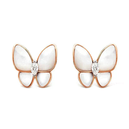 [：Polaidi Jewelry]BUTTERFLY MOP DIAMOND EARRINGS