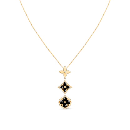 [Polaidi Jewelry]STAR AND SUN ONYX PINK GOLD NECKLACE