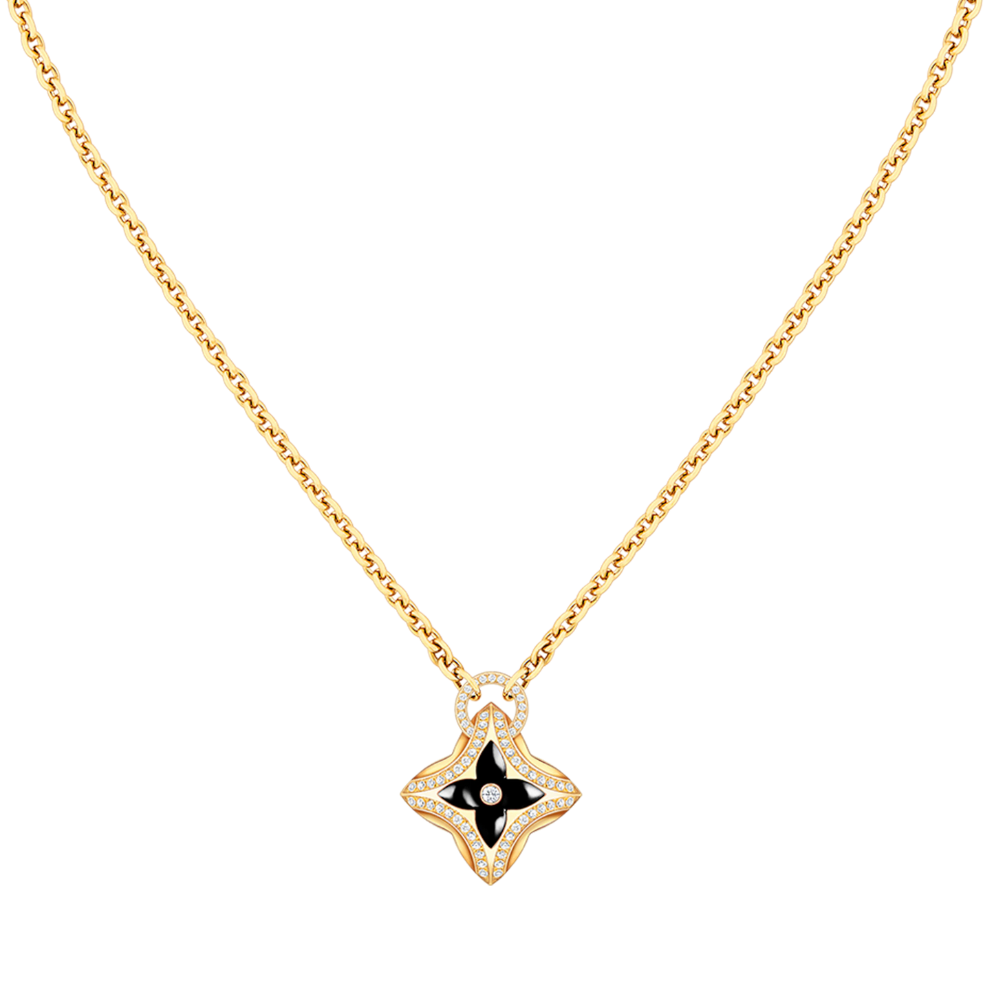 [Polaidi Jewelry]STAR PEDANT PINK GOLD DIAMOND NECKLACE