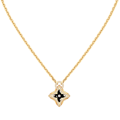 [Polaidi Jewelry]STAR PEDANT PINK GOLD DIAMOND NECKLACE