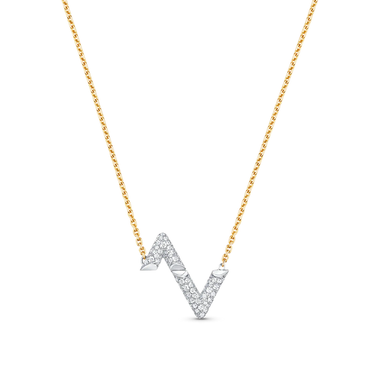 [：Polaidi Jewelry]VOLT SILVER DIAMOND PEDANT NECKLACE