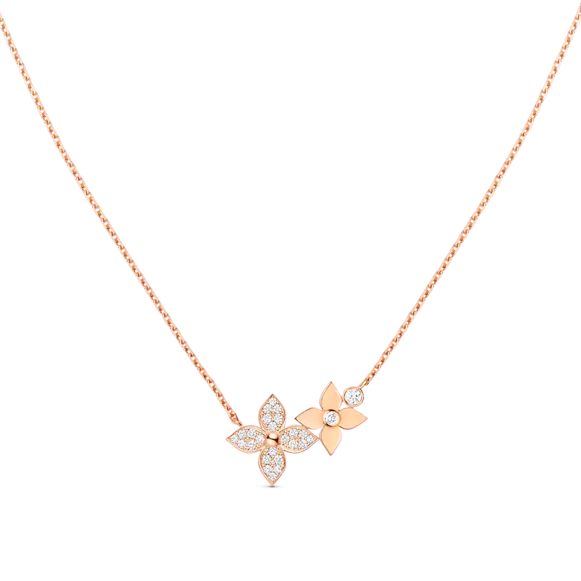 [Polaidi Jewelry]STAR BLOSSOM NECKLACE PINK GOLD DIAMONDS