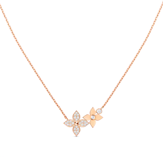 [：Polaidi Jewelry]STAR BLOSSOM NECKLACE PINK GOLD DIAMONDS