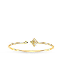 [Perlaura Jewelry ]IDYLLE GOLD OPEN BRACELET DIAMOND PAVED