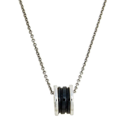 [Polaidi Jewelry]ZERO 1 BLACK CERAMIC SILVER NECKLACE
