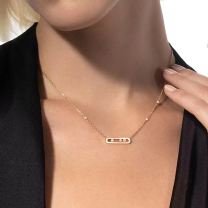 [Polaidi Jewelry] Baby Move Gold Diamond Necklace