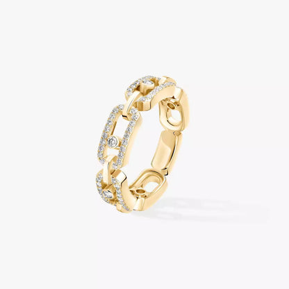 [Polaidi Jewelry]Move Link Pave_-Set Diamond Ring in Gold