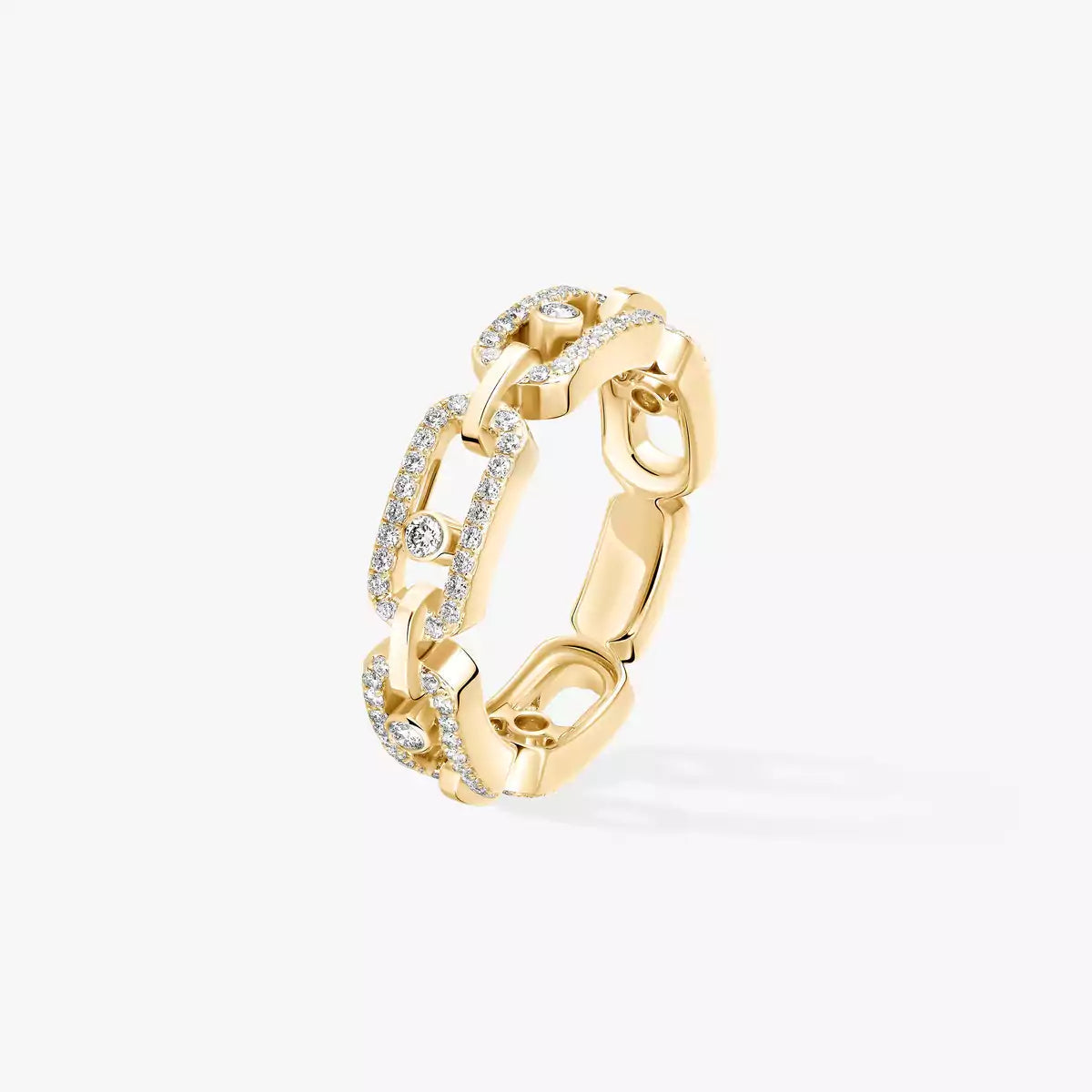 [Polaidi Jewelry]Move Link Pave_-Set Diamond Ring in Gold