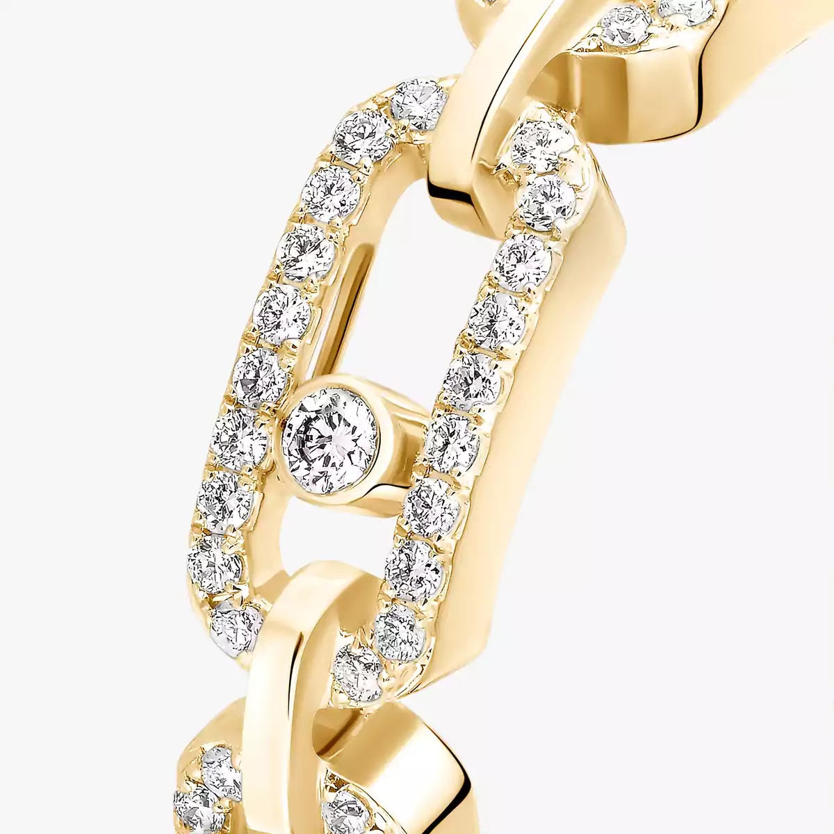 [Polaidi Jewelry]Move Link Pave_-Set Diamond Ring in Gold