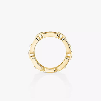 [Polaidi Jewelry]Move Link Pave_-Set Diamond Ring in Gold