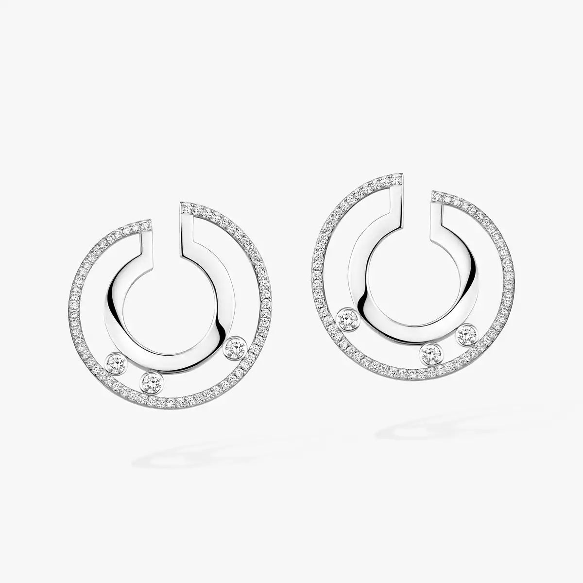 [Polaidi Jewelry] Move Romane Small Diamond Hoop Earrings