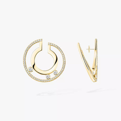 [Polaidi Jewelry] Move Romane Small Diamond Hoop Earrings