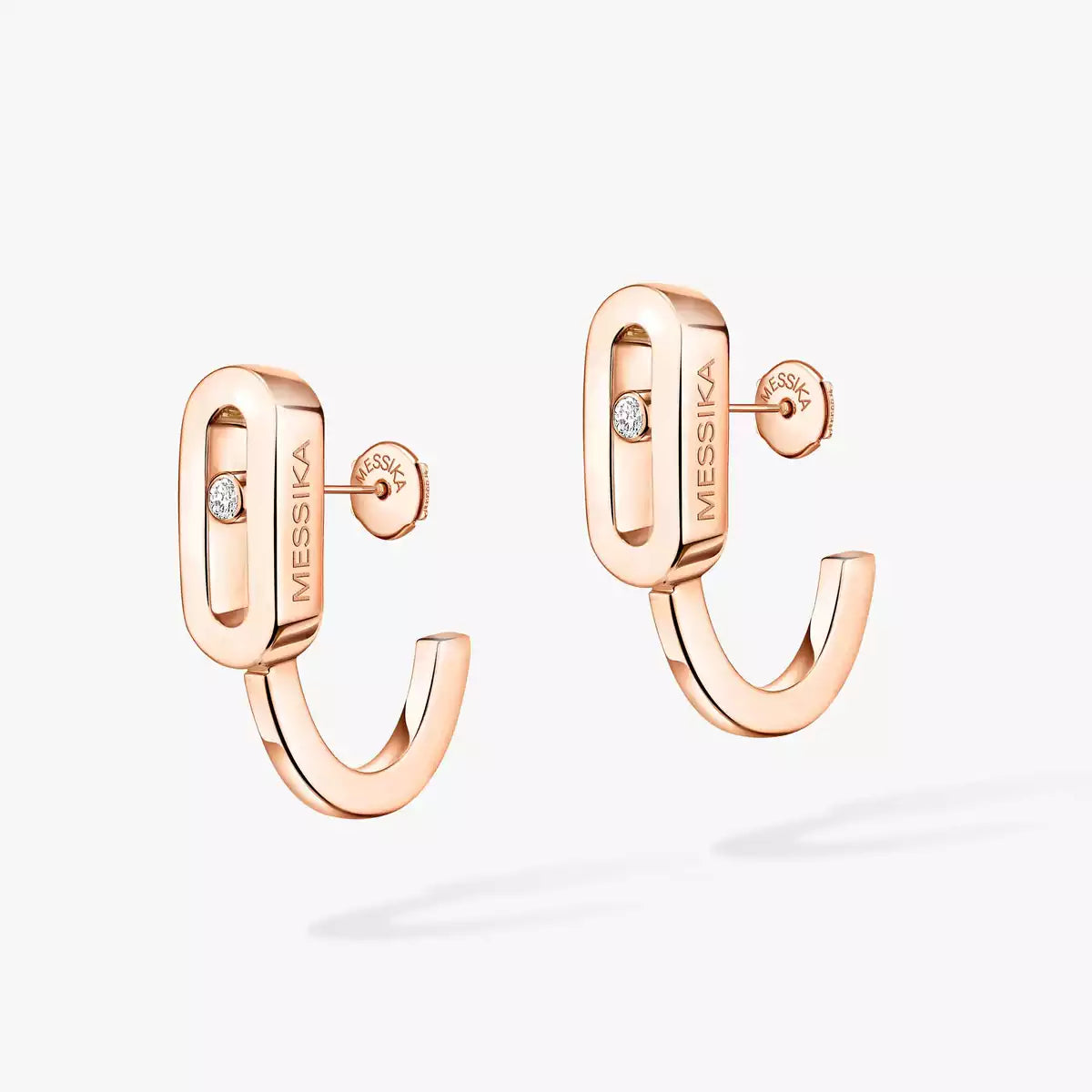 [Polaidi Jewelry]Diamond Mini Hoop Earrings Move Classique