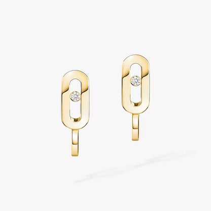 [Polaidi Jewelry]Diamond Mini Hoop Earrings Move Classique
