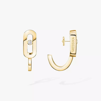 [Polaidi Jewelry]Diamond Mini Hoop Earrings Move Classique