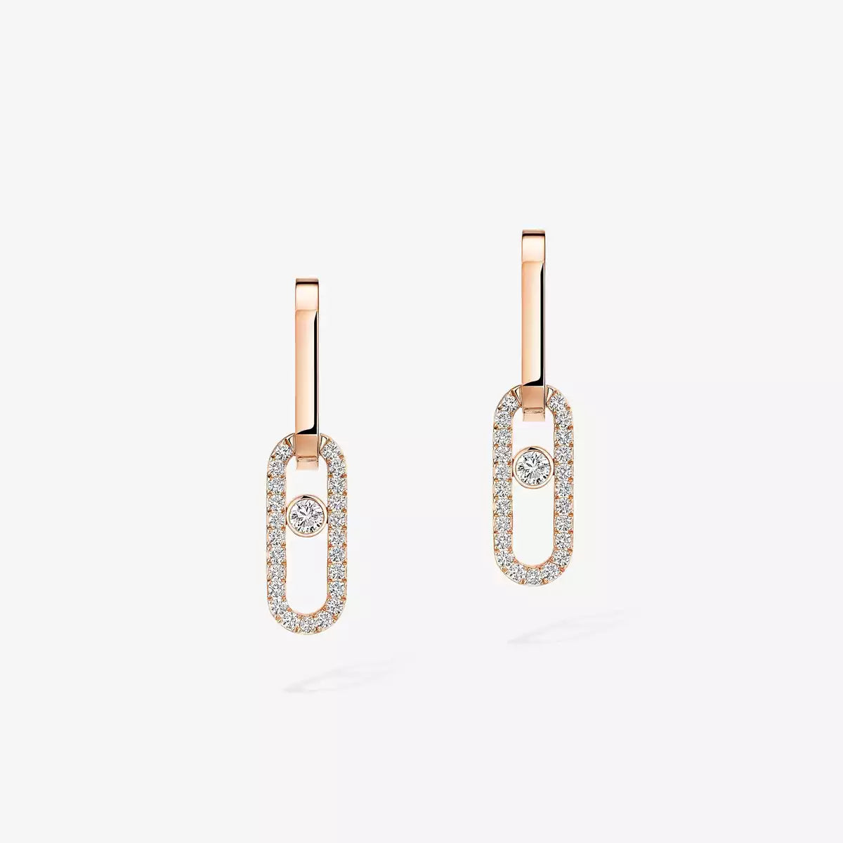 [Polaidi Jewelry]Move Link Diamond Earrings