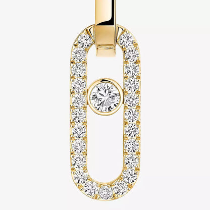 [Polaidi Jewelry]Move Link Diamond Earrings
