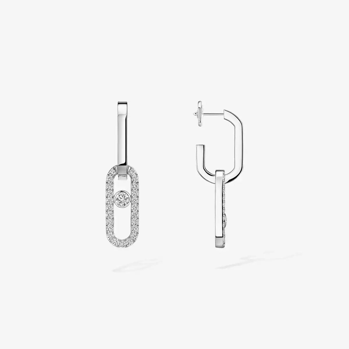 [Polaidi Jewelry]Move Link Diamond Earrings