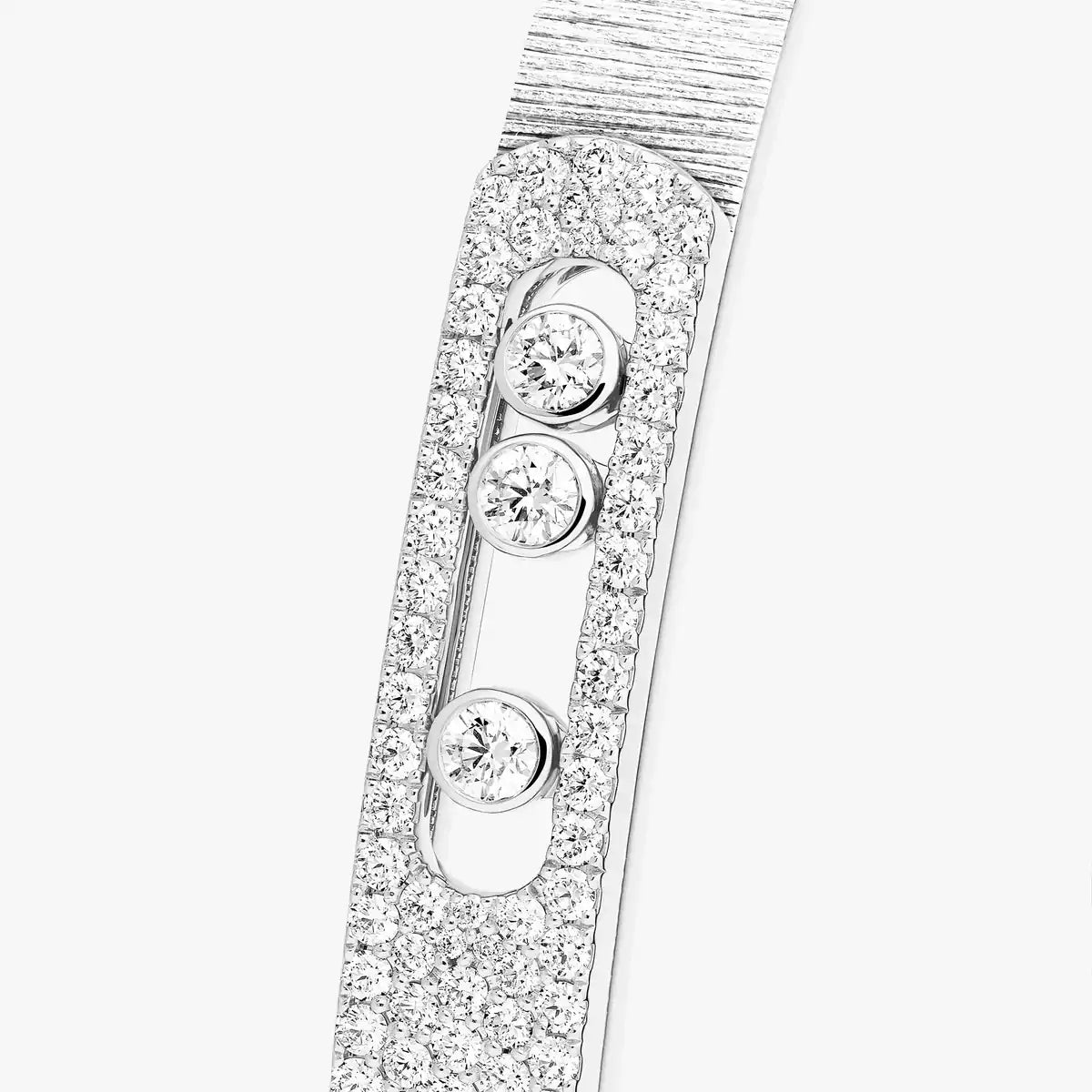 [Polaidi Jewelry]Move Noa Ciselé half pavé bangle