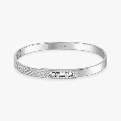 [Polaidi Jewelry]Move Noa Rose Gold Pav¨¦ Diamond Bangle Bracelet