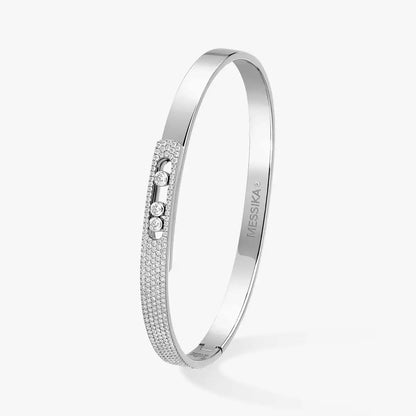 [Polaidi Jewelry]Move Noa Rose Gold Pavé Diamond Bangle Bracelet