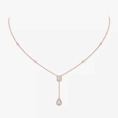 [Polaidi Jewelry]Gold Diamond Tie Necklace