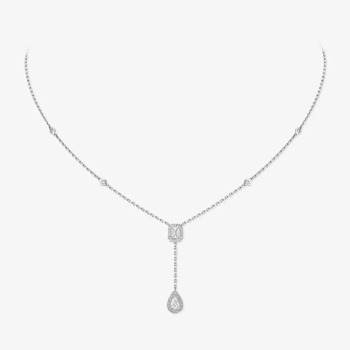 [Polaidi Jewelry]Gold Diamond Tie Necklace