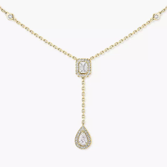 [Polaidi Jewelry]Gold Diamond Tie Necklace