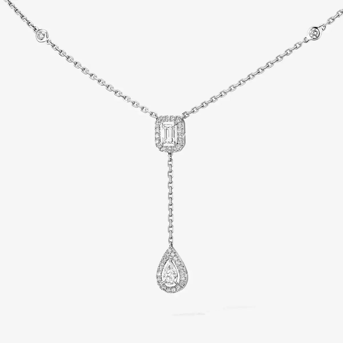 [Polaidi Jewelry]Gold Diamond Tie Necklace